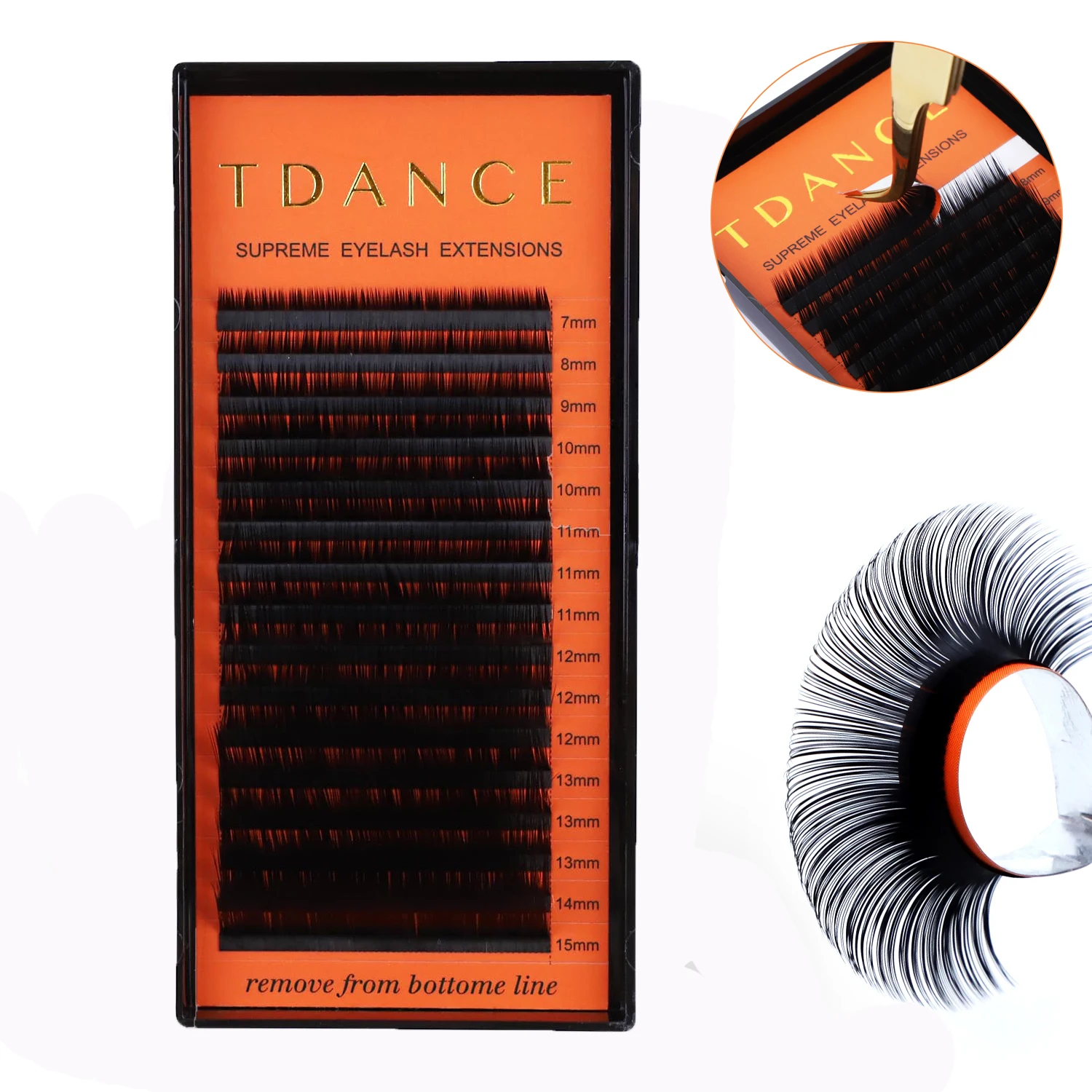 TDANCE 16Rows Korea PBT Faux Soft Mink Cilios Individual Eyelash Extension Supplies Professional Natural Russian Volume Lashes