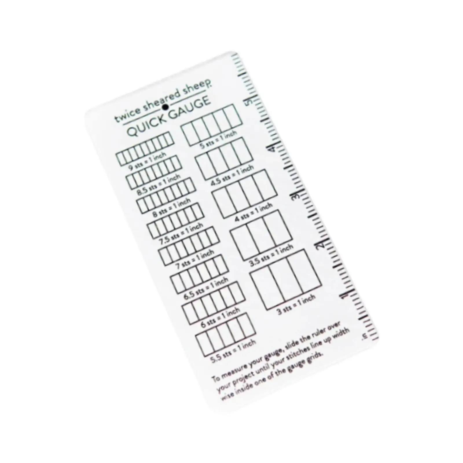 Knit Gauge with Grid Measurement Measurement Compact for Student Study