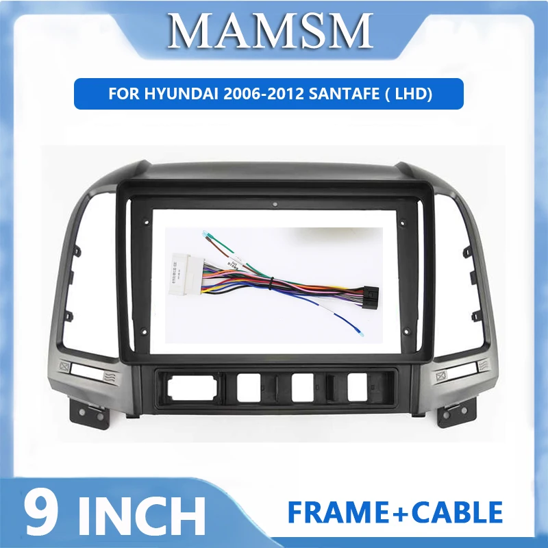 

2 Din Android Head Unit Car Radio Frame Kit For HYUNDAI 2006-2012 SANTAFE Stereo Dash Fascia Trim Bezel Faceplate