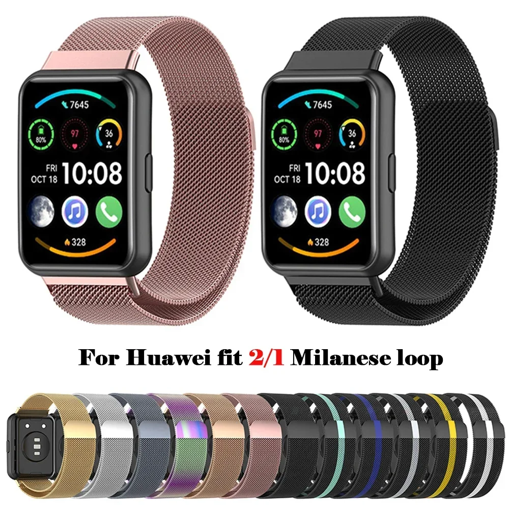 

Milanese loop Band For Huawei Watch FIT 2 Strap smart Magnetic watchband stainless steel bracelet Huawei Watch fit Accessories