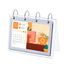 

V-Shaped Acrylic Multi-Page Flip Display Stand Transparent Menu Poster Sign Calendar Holder Stable Durable Desktop Table Stand