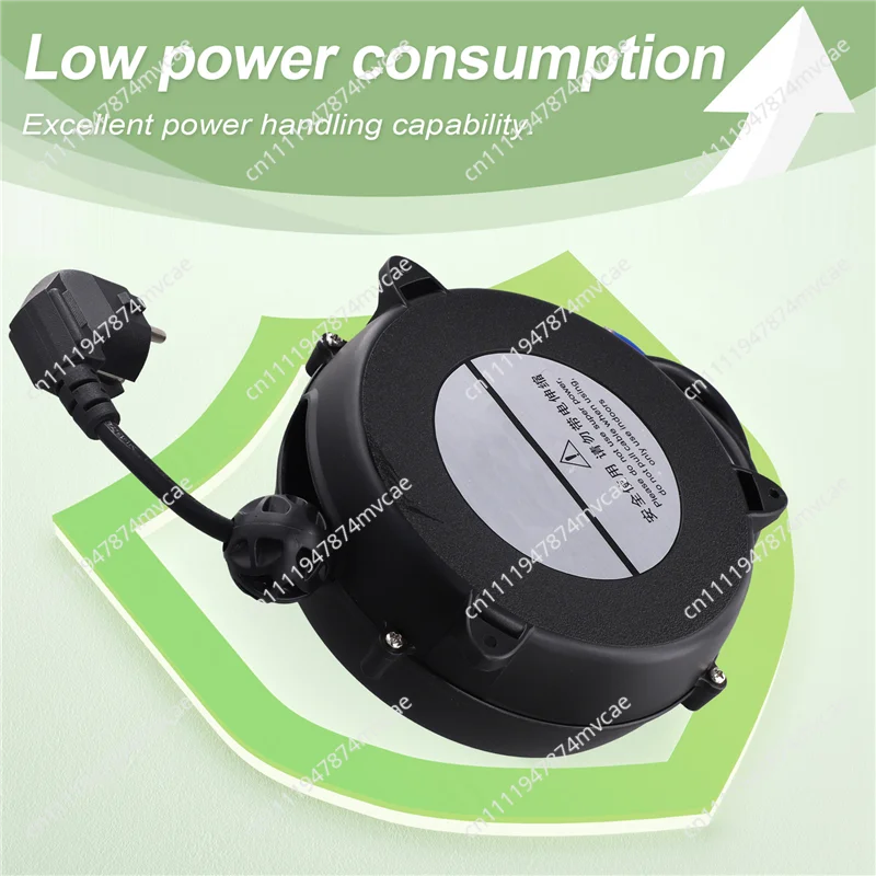 A74U Small Automatic Retractable Wire Winding Device Retractable Storage Reel Automatic Winding Reel EU Plug