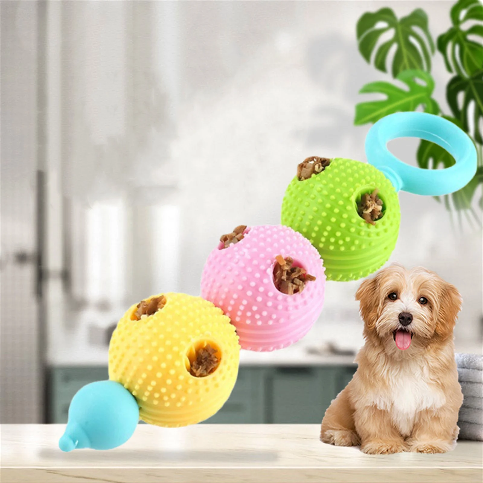 

Food Leakage Ball Dog Toy Ball Educational Pet Toy Ball Chewing Ball Teeth Grinding And Cleaning