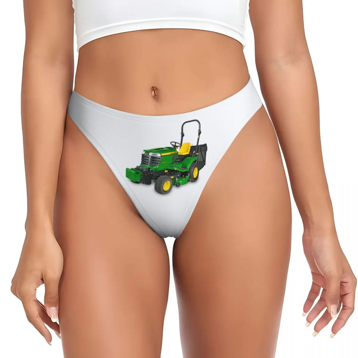 Tanga de Tractor personalizado para mujer, ropa interior cómoda, elástica, maquinaria pesada, bragas