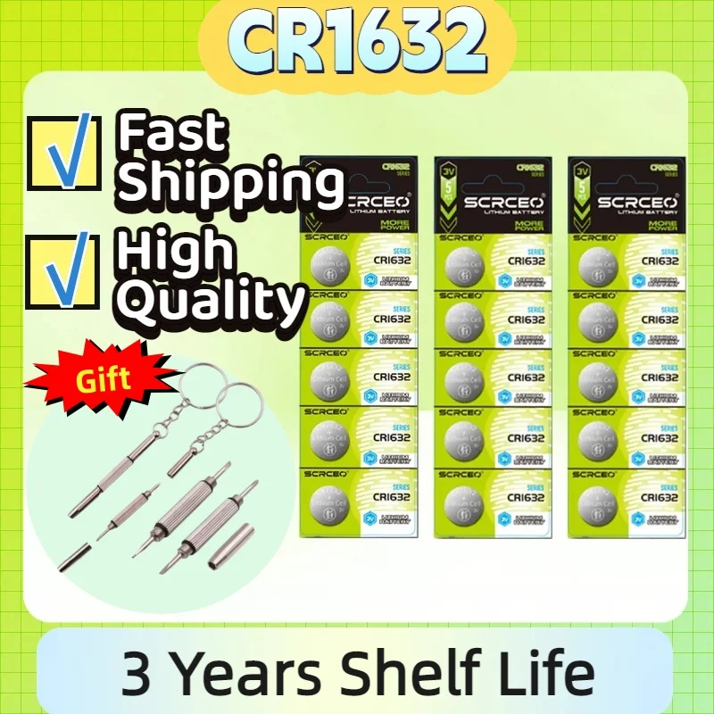 

2-30PCS CR1632 Lithium Button Battery CR 1632 DL1632 BR1632 LM1632 ECR1632 3V Coin Cells Batteries For Watch Remote Key