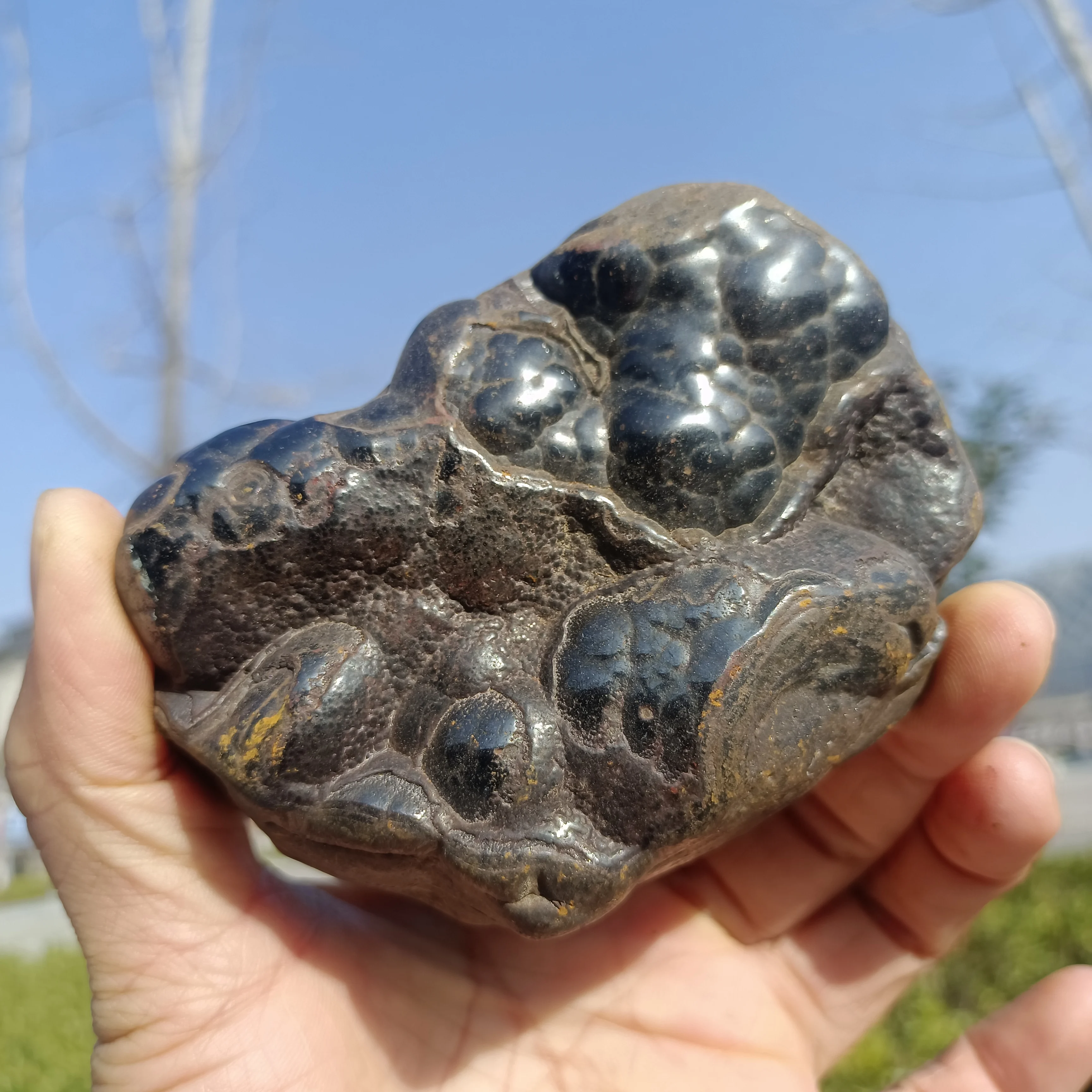 Natural Formed! Hematite Meteorite, Quartz Crystal Iron Ore, Mineral, Reiki, Treatment, Demagnetization