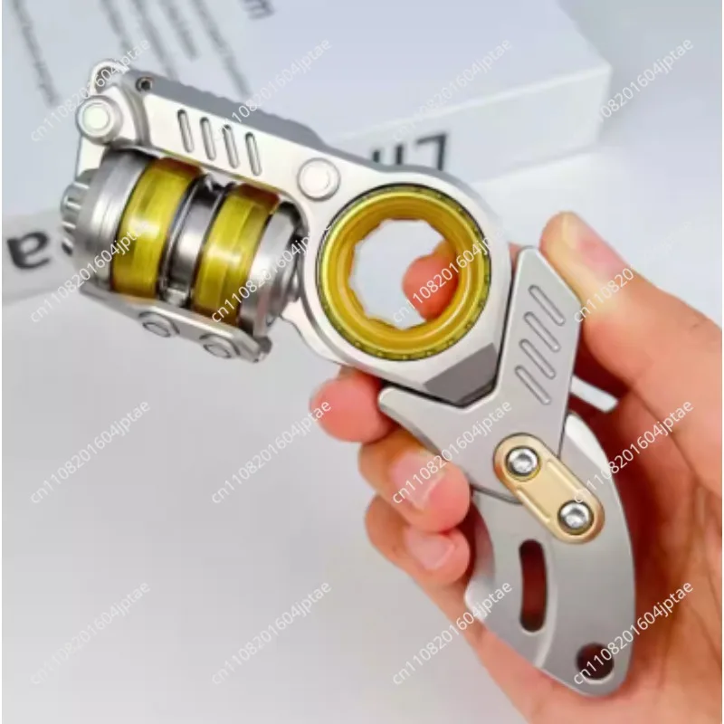 High Hardness Stainless Steel Fingertip Gyro - Aurora EDC Spinner with Tail Support for Stress Relief