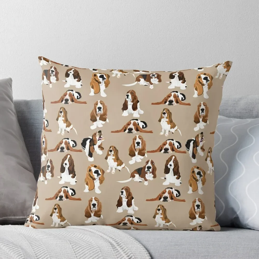 Basset Hound Throw Pillow luxury throw pillow covers Elastic Cover For Sofa Pillow