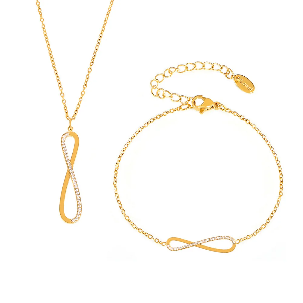 

Женский модный комплект колье и браслета, позолота 18 карат, без аллергии и не выцветает, легкая роскошь и универсальность.