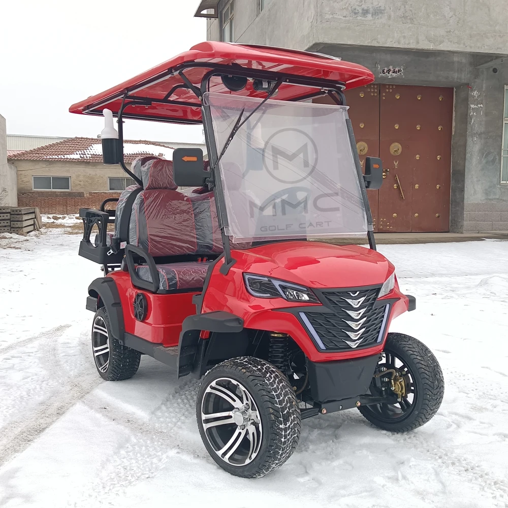 

Hot New Models MD2+2 Seater golf cart 48V Lithium battery Red Electric Golf Carts with CE DOT