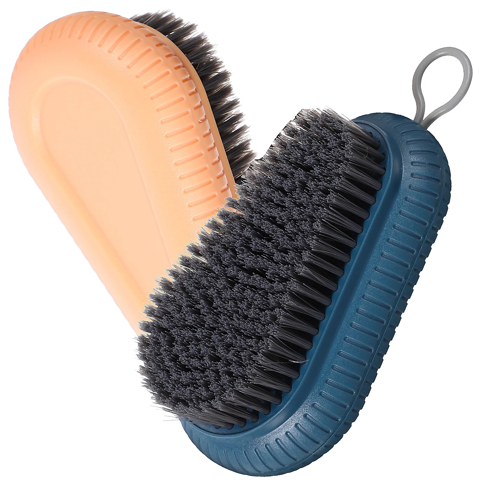 

2 pcs Laundry Brush For Clothes Shoes Cleaning Household Scrub Tool Plastic Bristle With Hanging Ring Multipurpose