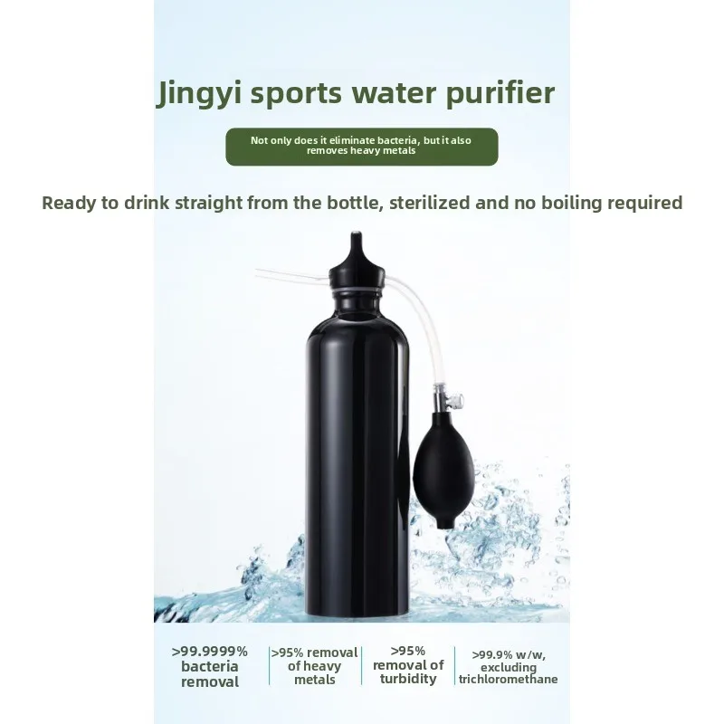 

Portable Water Filter Bottle - Emergency Purifier Kettle for Camping, Hiking & Outdoor Sports