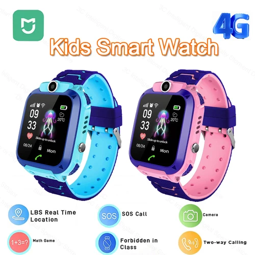 Xiaomi niños 4G reloj inteligente SOS ubicación GPS tarjeta Sim llamada niño reloj inteligente cámara impermeable niños niña regalo para Ios Android