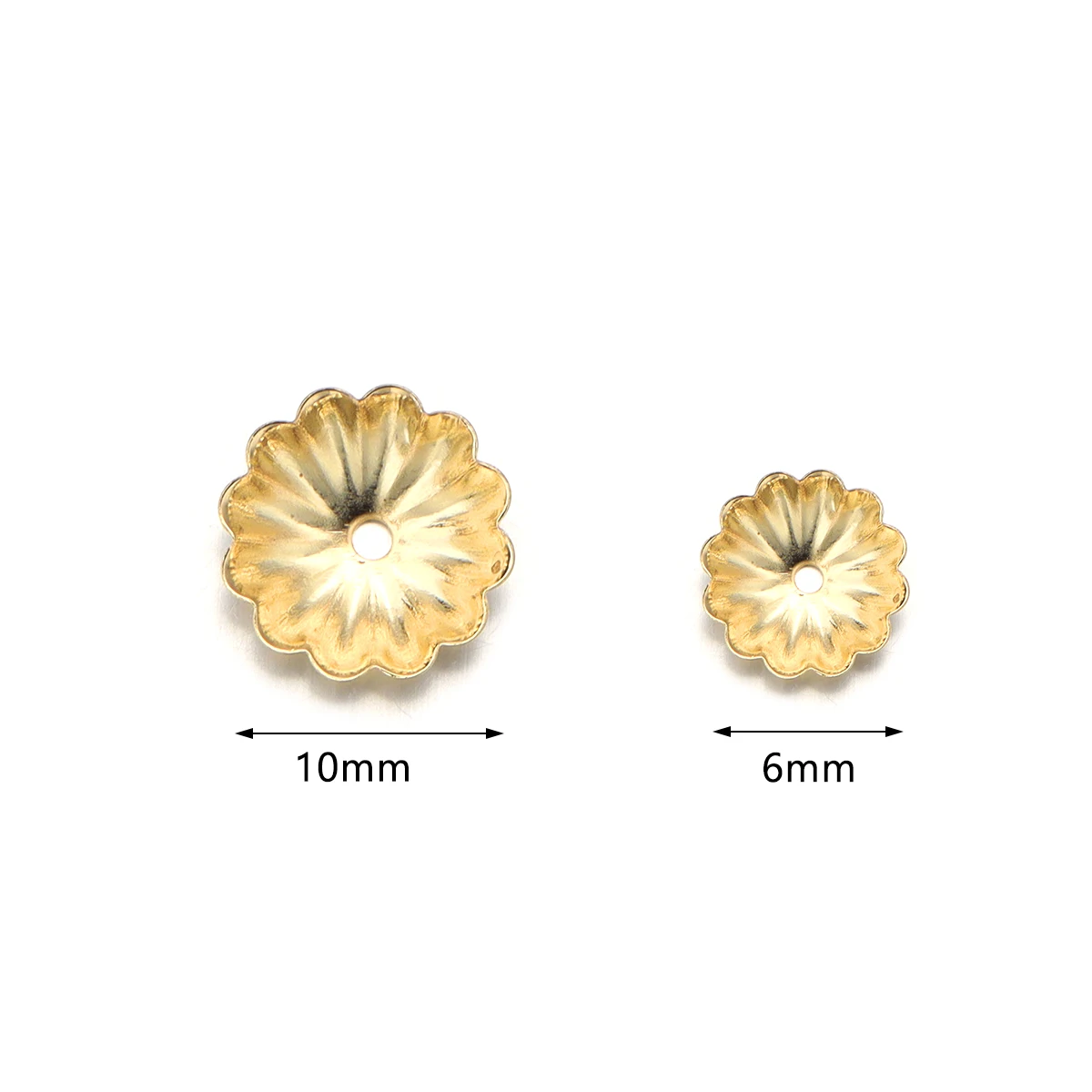 50 قطعة الفولاذ المقاوم للصدأ زهرة الخرز قبعات معدنية خرزة مباعدة قبعات لصنع المجوهرات أساور يدوية إكسسوارات عقد بالجملة