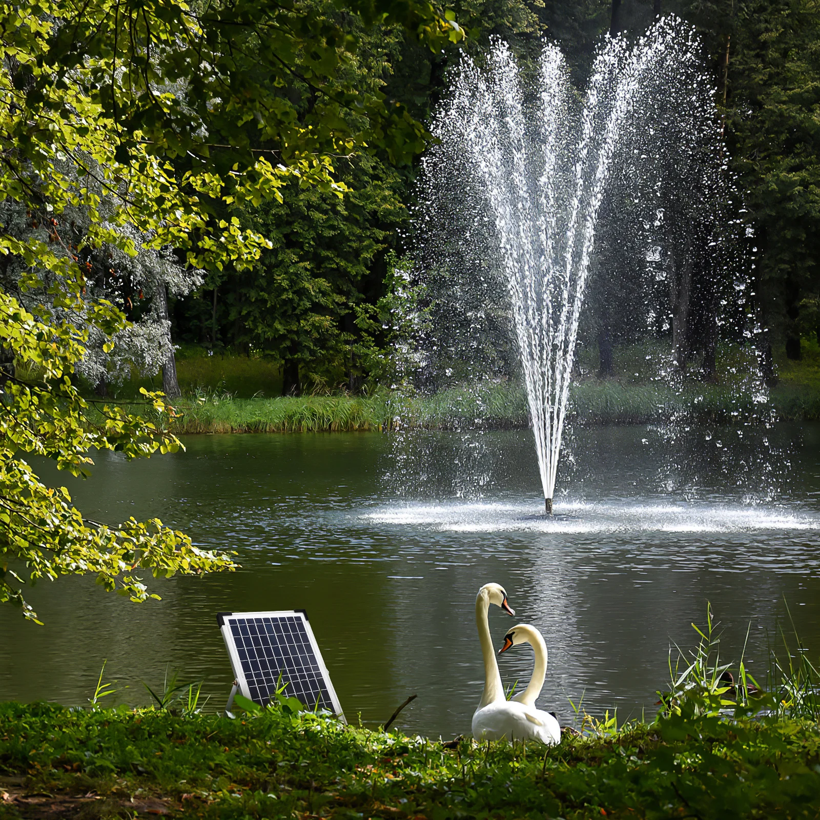 Solar Water Pump High Power Easy Install Solar Powered Outdoor Fountain Garden Water Feature Landscape Fountain