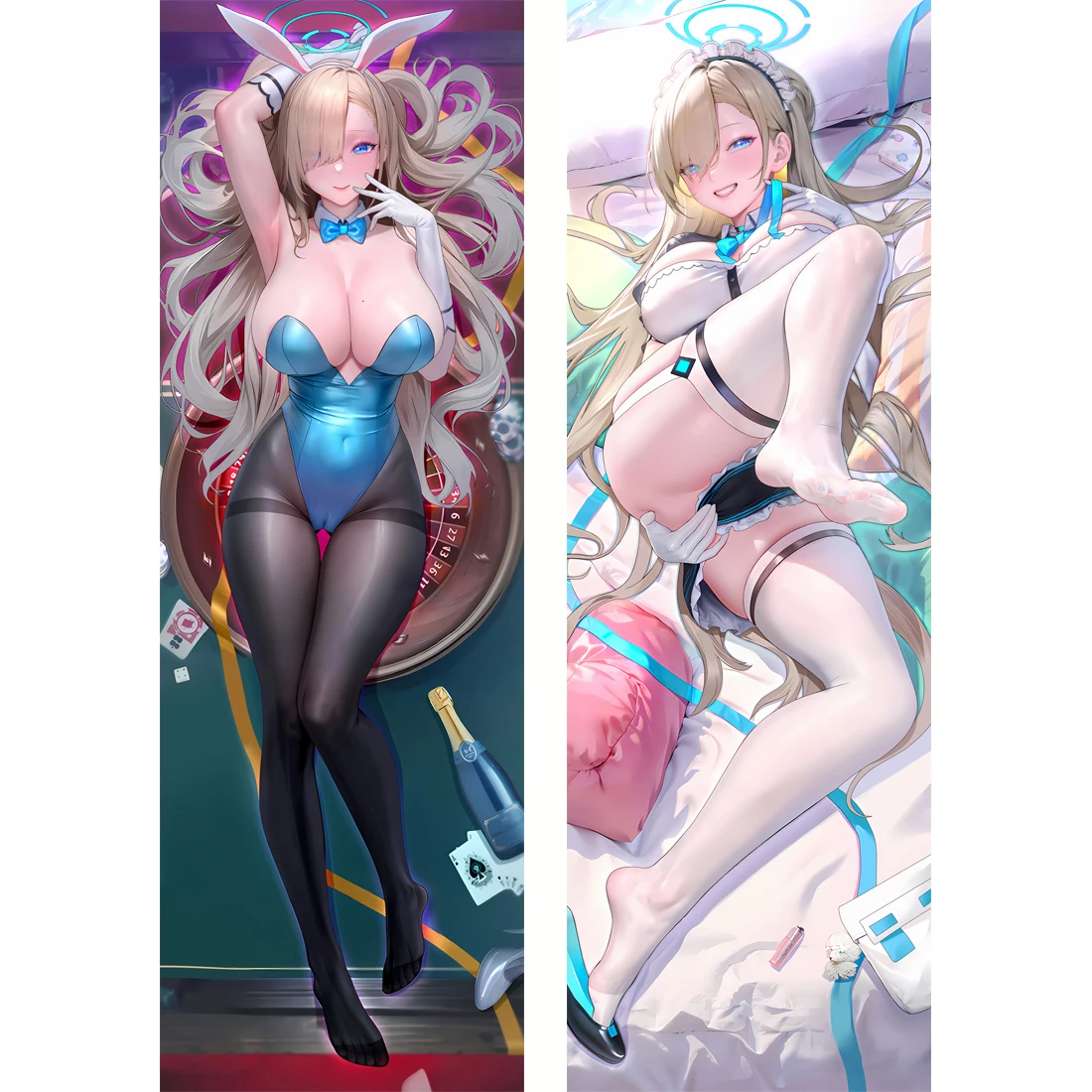 

Otaku Life Size Pillowcase 2WAY Peach Skin Pillow Case ブルーアーカイブ Blue Archive Double-sided Pillowcase DIY Custom Bedding Cushion