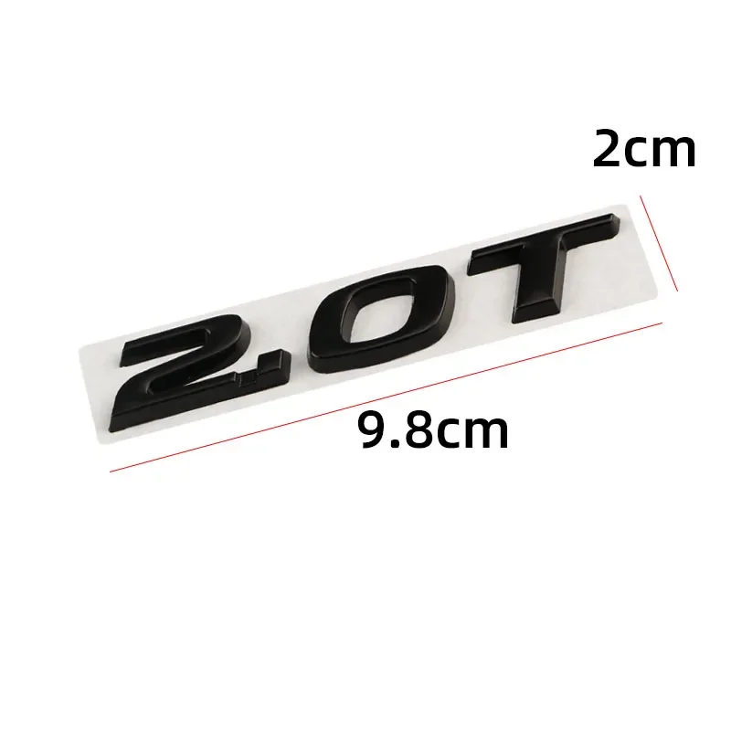 Car 3D Metal 2.0T Sport Displacement Trunk Logo Sticker Emblem Badge Decals For Honda Accord 10th Civic CRV Styling Accessories