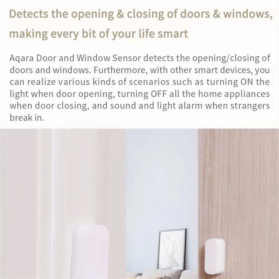 Aqara Tür-Fenster-Sensor E1 Zigbee 3.0 MCCGQ14LM APP-Fernbedienung für Smart Home Work mit Xiaomi Mijia APP Apple HomeKit