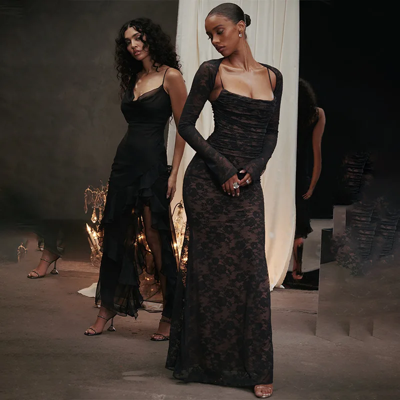

New French Style Sexy Backless Sleeveless Pleated Slim Fit Vest Style Dress For Summer 2025