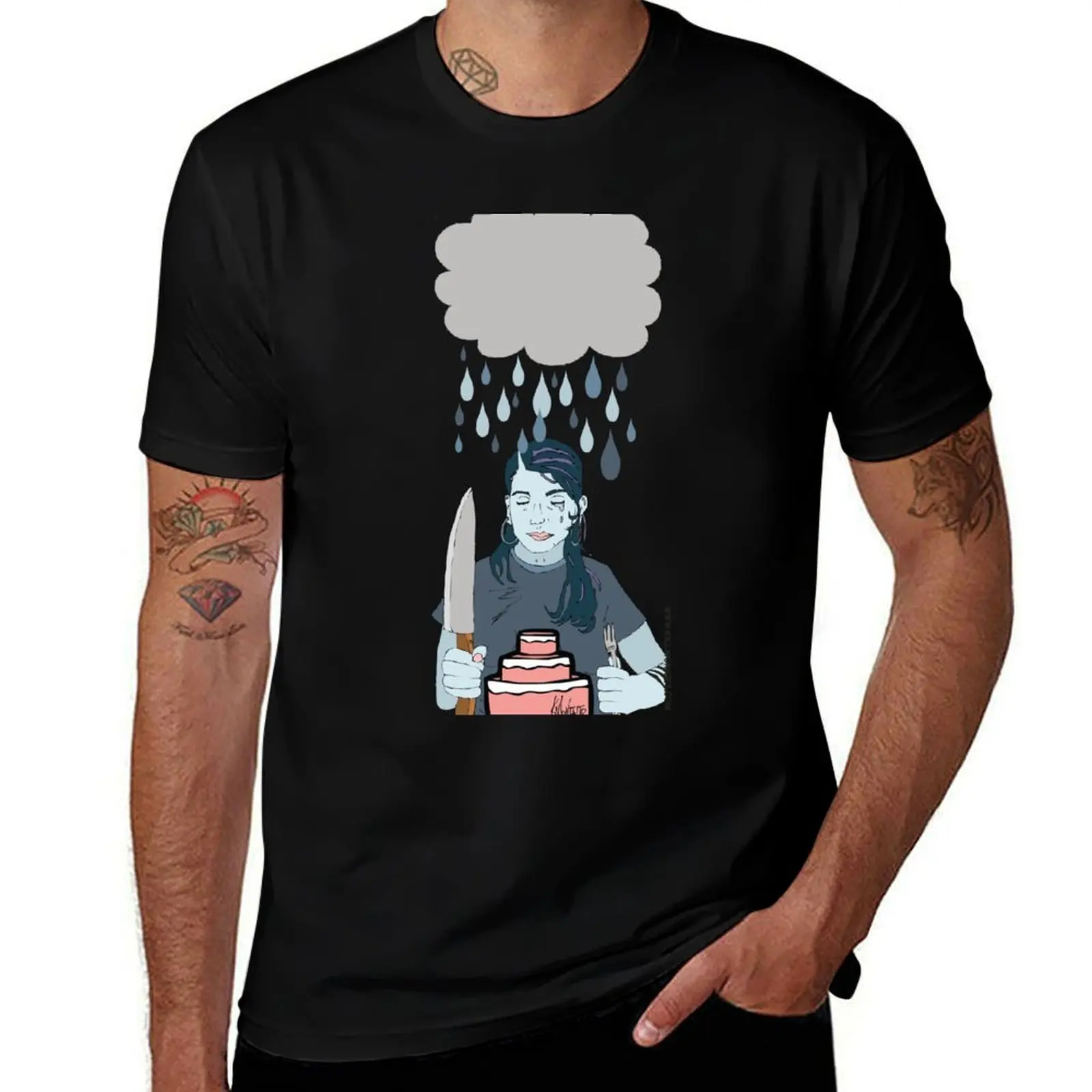 Someone Left Their Cake out in the Rain T-Shirt Stylish Print Short Sleeve Tee