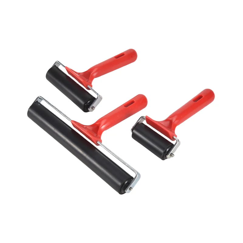 【Venda relâmpago】3 pçs rolo de borracha brayer cola rolo ferramentas para impressão carimbar papel de parede colagem aplicação 6/10/20 cm