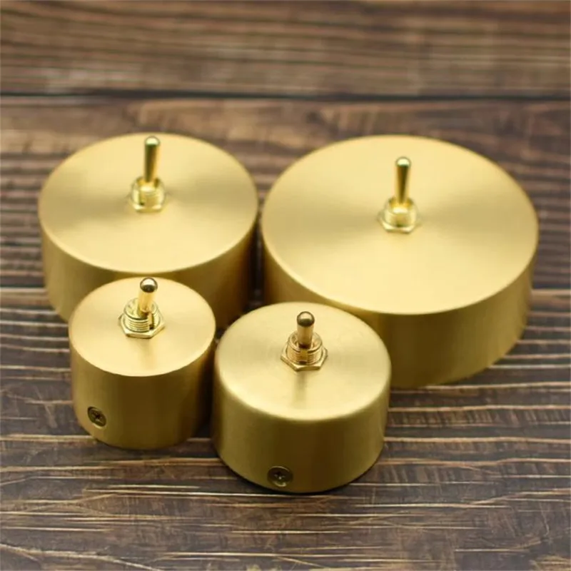 

100% Copper material Pull Switch Lamp Power Control ON/OFF Retro Old Style Panel Lighting Button Switch Brass Lamp accessories