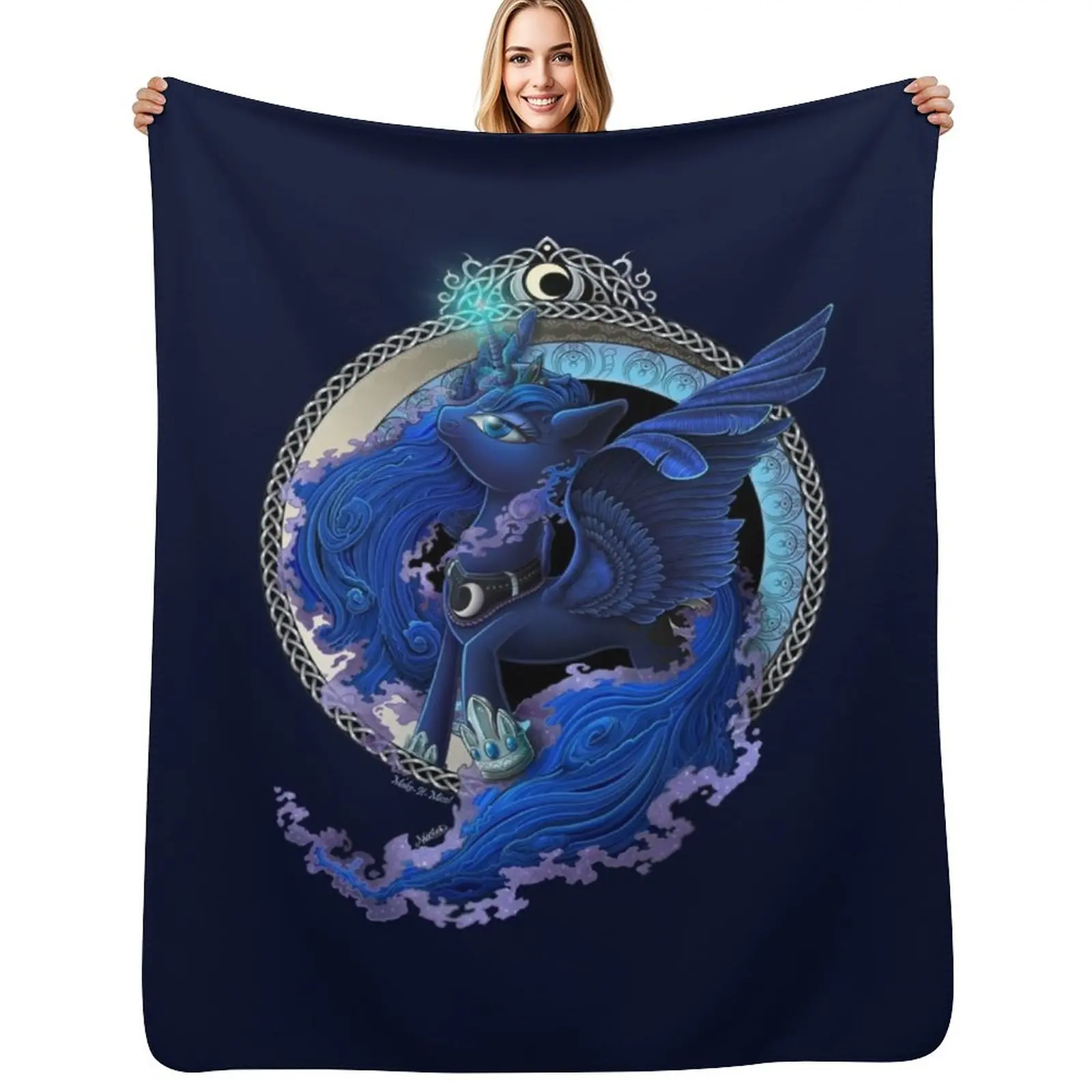 Let The Moon Shine! Throw Blanket Decoratives Bed linens Weighted blankets and throws warm winter warm for winter Blankets