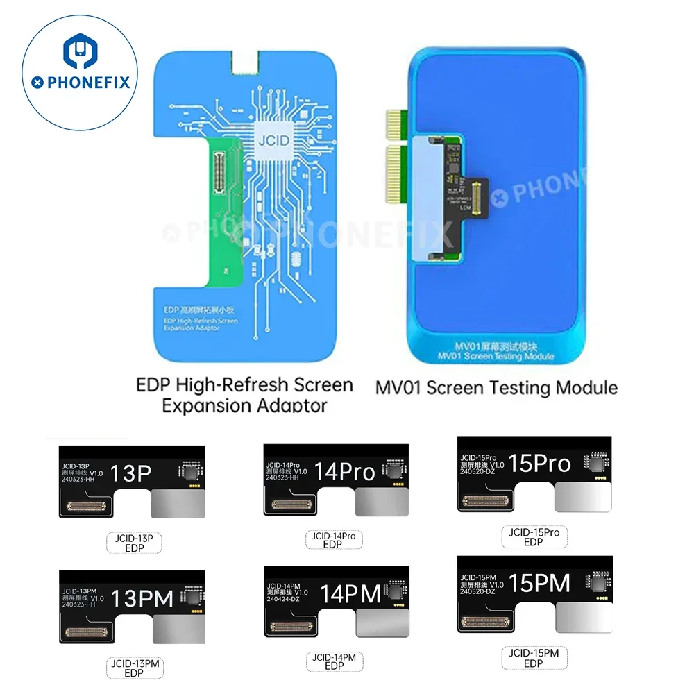 Imagem -02 - Jcid Módulo de Teste de Tela para Iphone V1s Pro Mv01 x 11 12 13 14 15 Pro Max Mais Mini Touch Display Módulo de Teste de Função Completa jc
