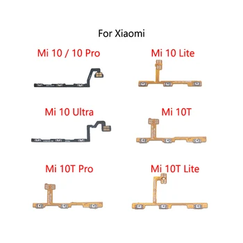 ปุ่มเปิด/ปิดปุ่มปรับระดับเสียงเปิด/ปิดสายเคเบิล Flex สําหรับ Xiaomi Mi 10 Pro 10T Lite Ultra