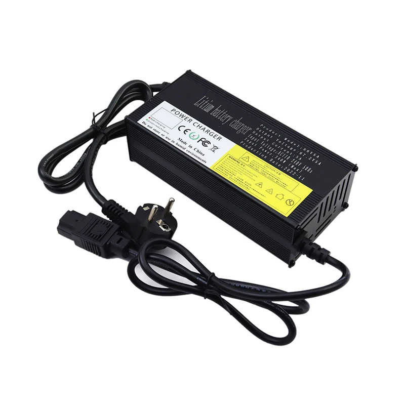 67.2V 5A/8A/10A/12A/15A/20A מטען סוללות Li-ion תצוגת LED עם מעטפת אלומיניום עם מאוורר 16S 60V טעינת חבילת סוללות בעוצמה גבוהה image_3
