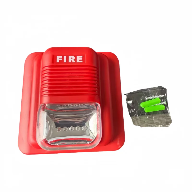 Fire Strobe Sirene 120dB 6 LED Flash 3 Tonen DC9 24V Voor Magazijn Gang Parkeerveiligheid