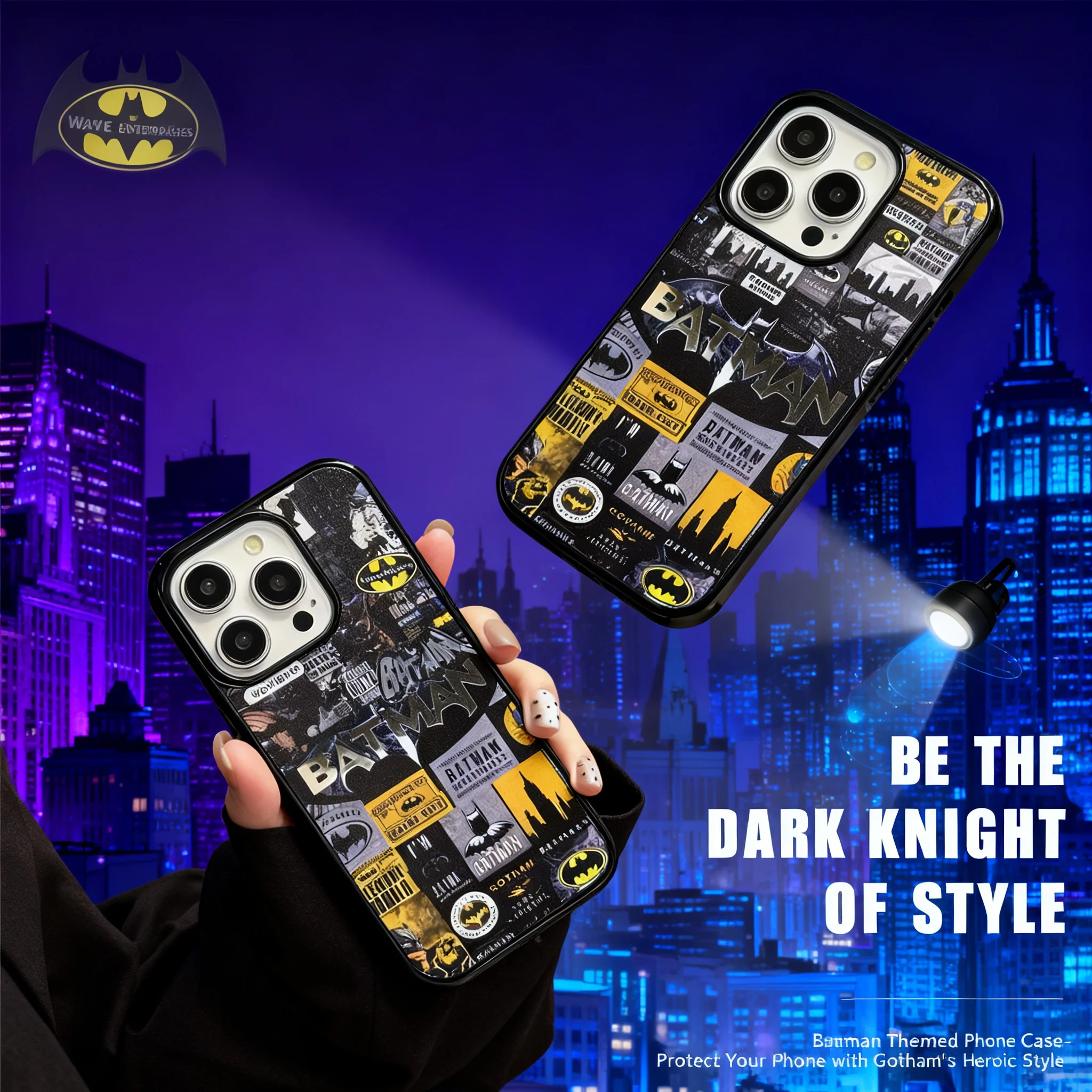 

Batman Cartoon Mirror iPhone 17 16 15 14 13 12 11 PRO MAX Phone Case Protective Cover Smartphone Accessories Sets for Men Women