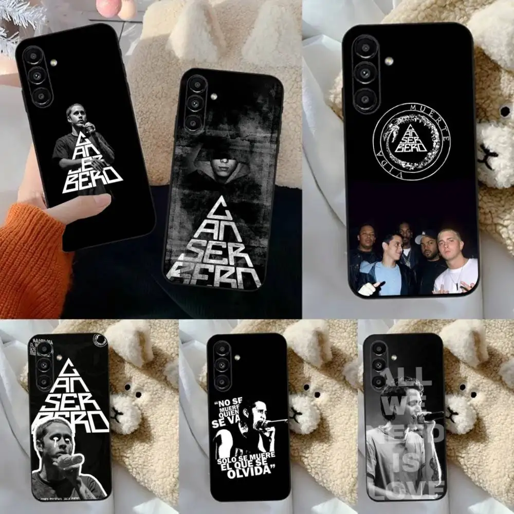 

R-Residente Canserbero Phone Case For Samsung S24,23,22,30,21,10,9,Ultra,Plus,Lite,FE,5G Black Soft Case