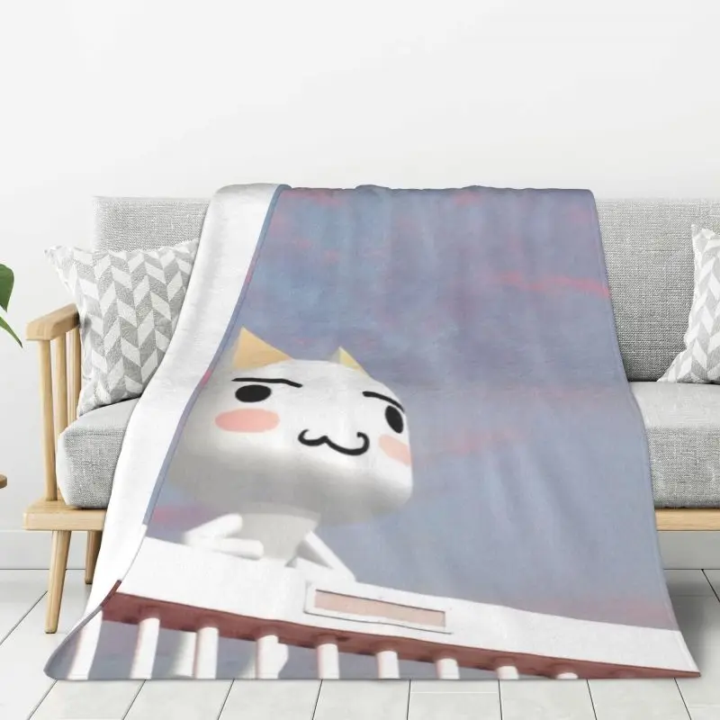 Custom Toro Inoue Cat Anime Animated Games Blanket 3D Printed Soft Flannel Fleece Warm Throw Blankets for Bed Couch Bedspreads