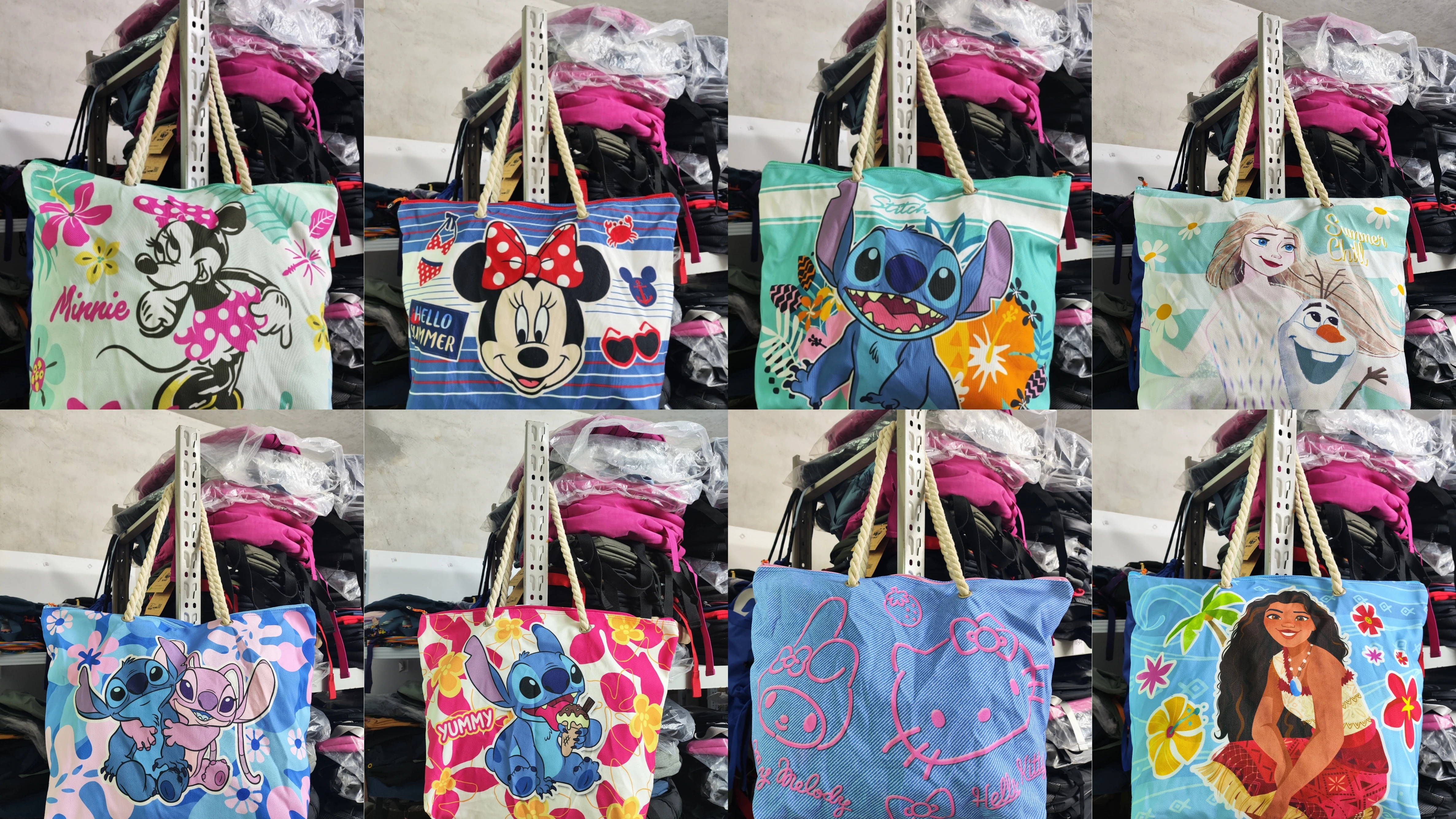 

Дисней, мультфильм, Микки, Минни, аниме Stickh, большая вместительная сумка на плечо, холст с грубой веревкой, студенческая, женская пригородная сумка