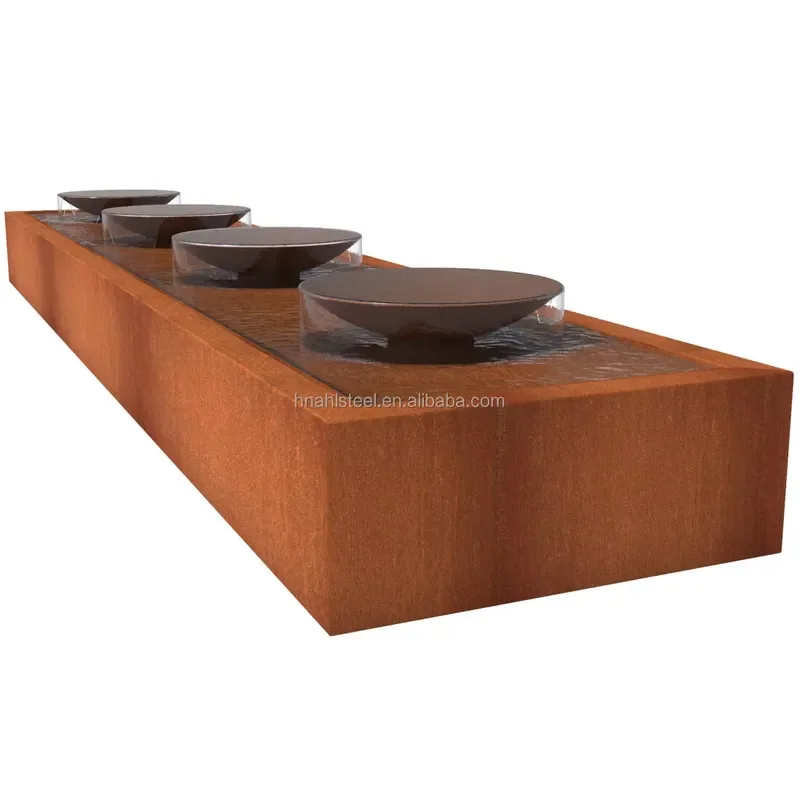 For Corten Steel Water Features Gardens Waterfall Fountain Water Table