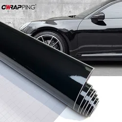 Car Piano Black Glossy Vinyl Wrap Film Gloss Black Self Adhesive Vinyl Sticker Bubble Free Vehicle Window Trim Mirror for Car