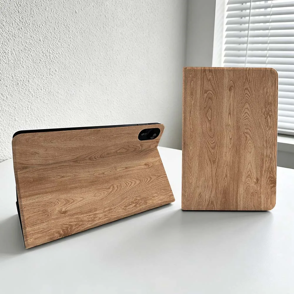 Luxurious Wood Grain Pattern For Xiaomi Redmi Mi Pad 8 7 6 5 4 2 SE K Pro Max Ultra Poco Pad Soft Inch Tablet Case Cover