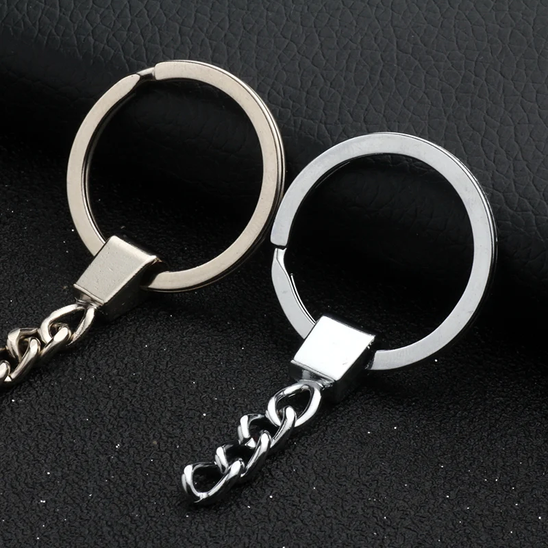 10/50/100pcs Key Chain Key Rings Long Round Split Keychain Keyrings DIY For Jewelry Making Keychain Accessories Wholesale