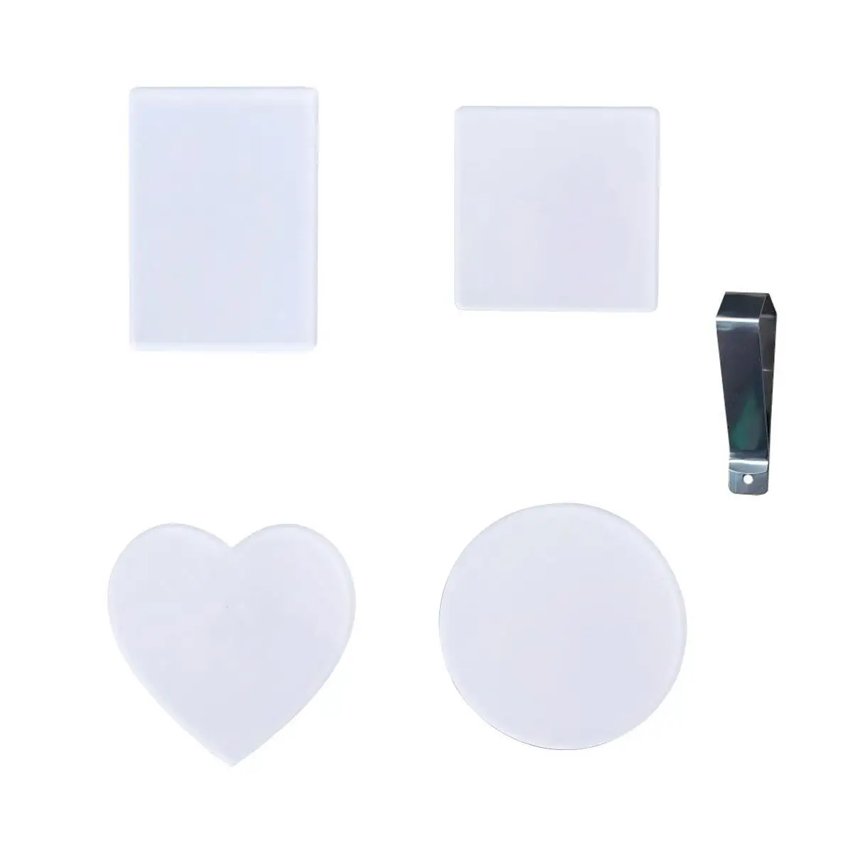

10pcs/lot Creative Acrylic Decoration Clips for Car Sun Visors Sublimation Blank Acrylic Clips for Heat Press