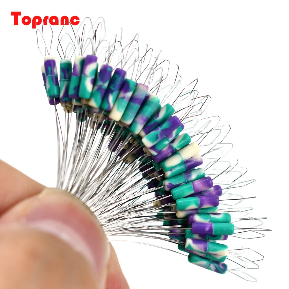 200Pcs/Bag Dual Color Silicone Fishing Space Beans Main Line Leader Line Fixing Beans Wear Resistant Positioning Accessories