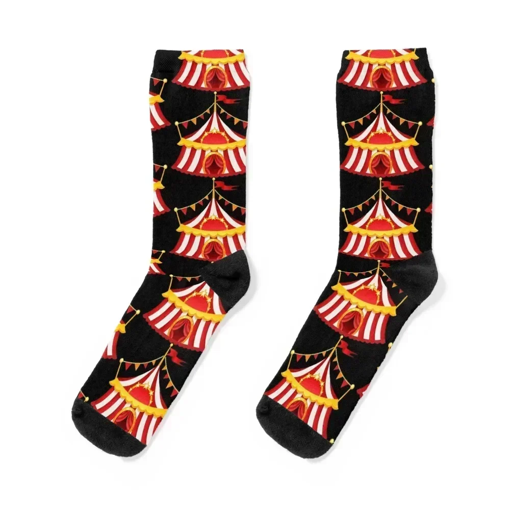 

Circus Tent Socks colored retro custom warm winter Man Socks Women's