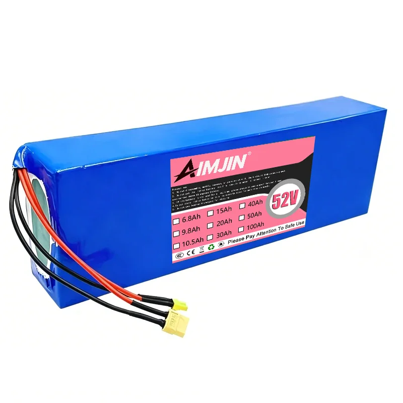 14S6P 25Ah 18650 Lithium 52V Battery Pack with Built-in BMS Moped Scooter Battery Suitable for Power-assisted Commuting Tools