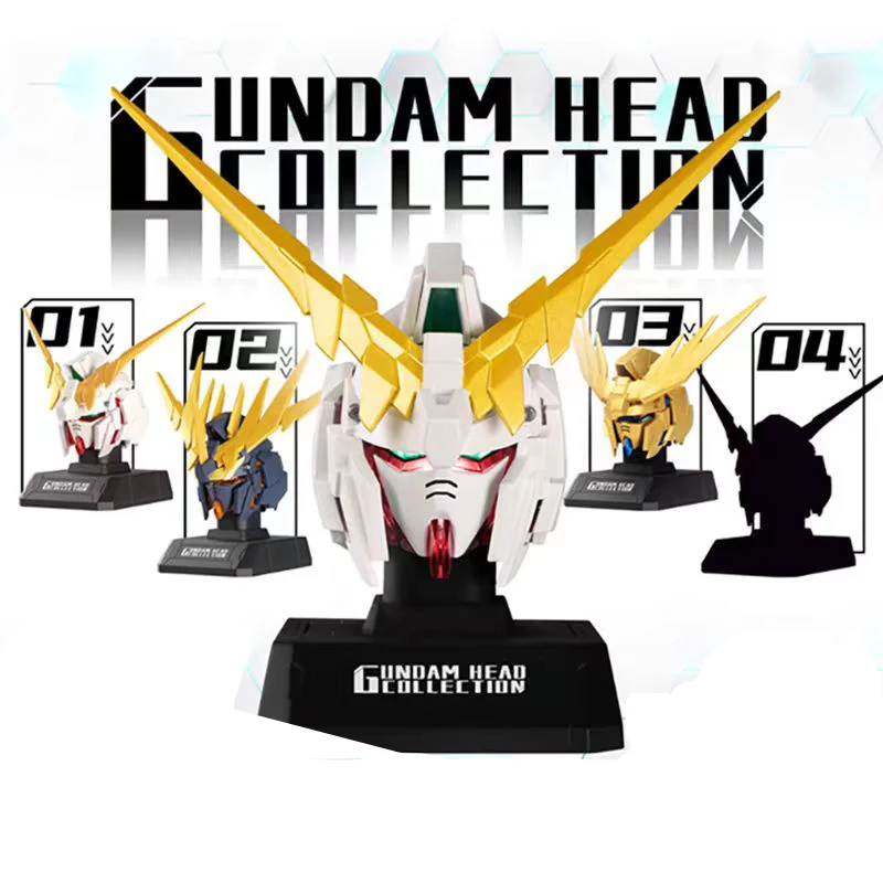 BANDAI Genuine Blind Box Gundam Head Sculpt 01 Series Desktop Decoration UNICORN RE:0096 Gift Toy Collection for Kids Random One