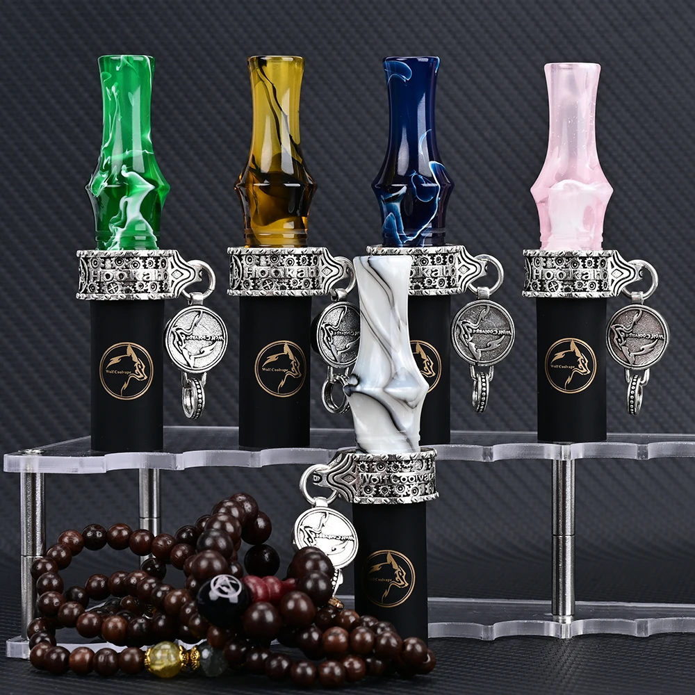 Wolfcoolvape Hookah Mouthpiece Resin For Sheesha Chicha Narguile Shisha Accessories Silicone Hang Rope Strap Mouth Tips