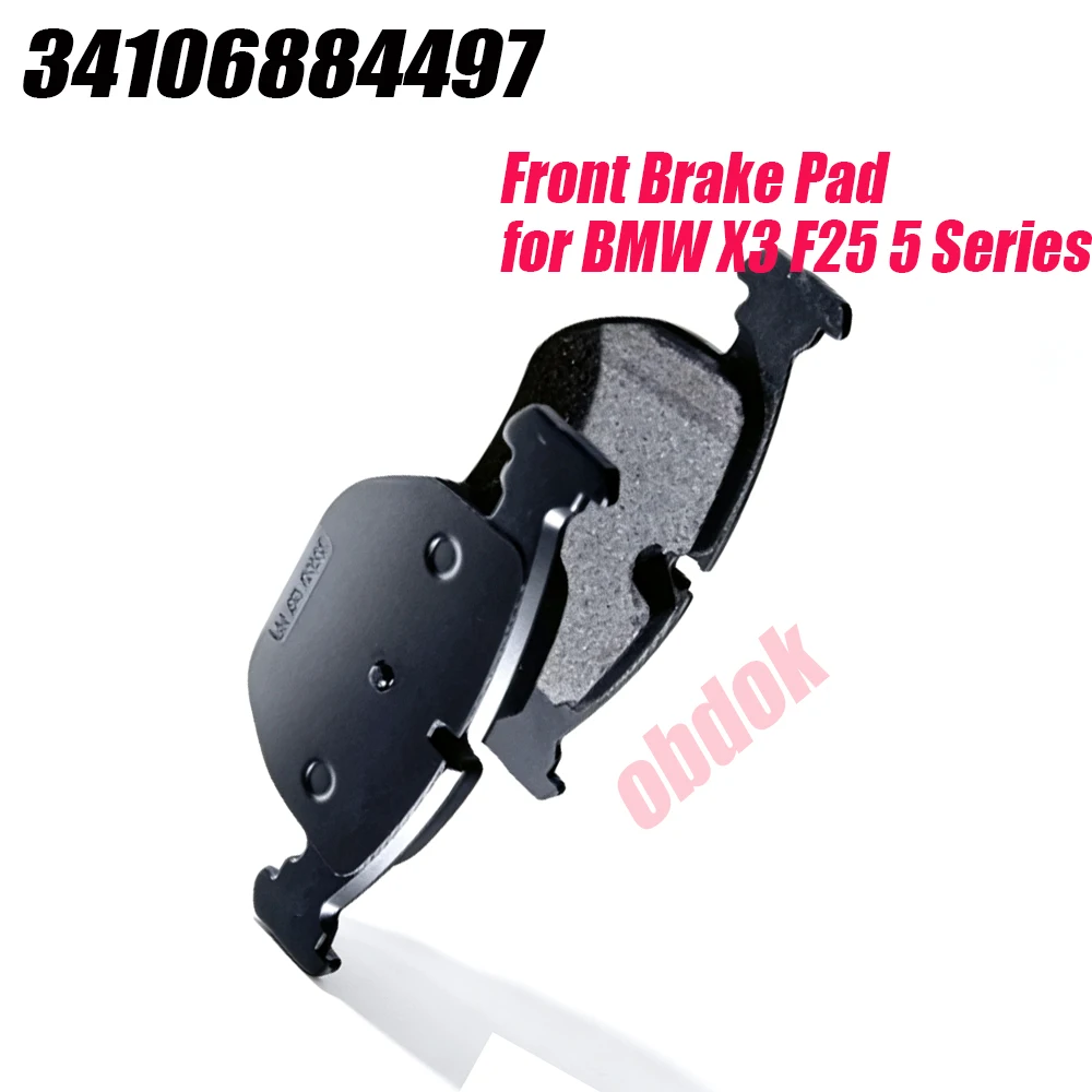 Front Brake Pads OE 34106884497 Fit for BMW X3 F25 5 Series F10 F11 Car Front Brake Pad Replacement High friction Coefficient