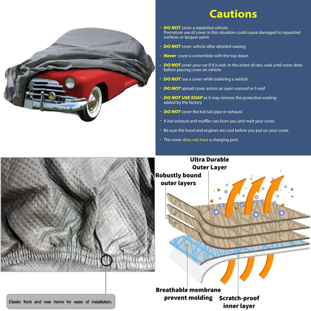 

Универсальный чехол для автомобилей Coupe и Sedan 1949-1951 годов выпуска - всепогодная защита от загрязнений, пыли, солнца, дождя, града