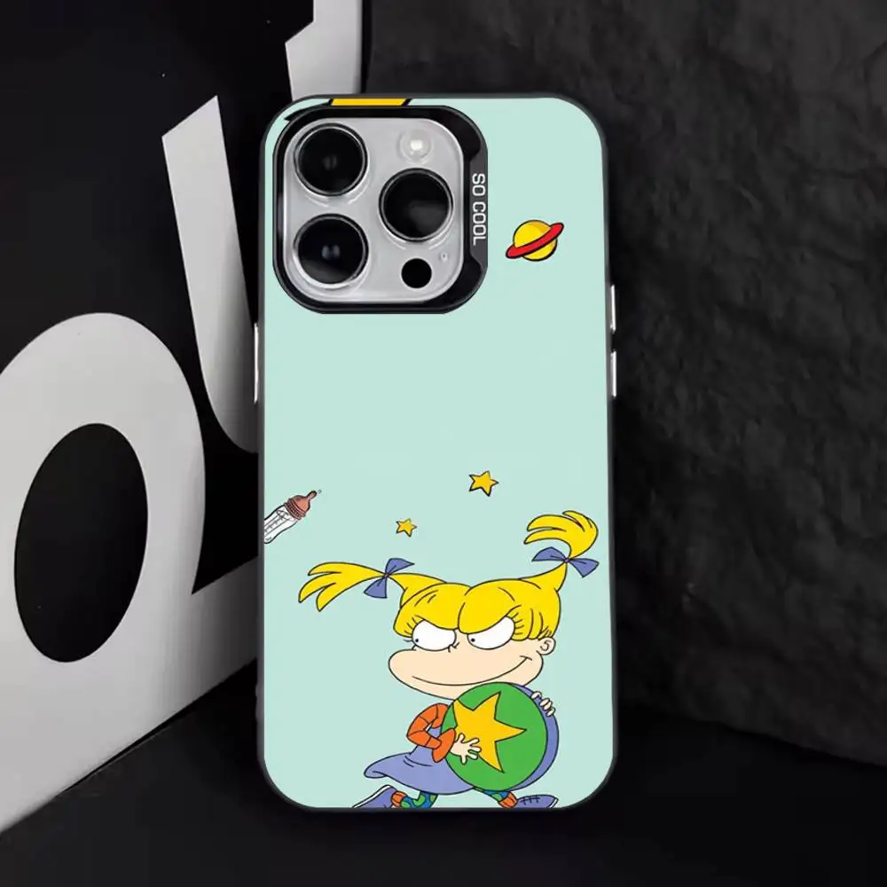 حافظة هاتف R-Rugrat ChuckieS A-Angelica لهاتف iPhone 17,16,15,14,13,12,11,Pro,Max,Plus,E,Air,Mini Black Tpu #2