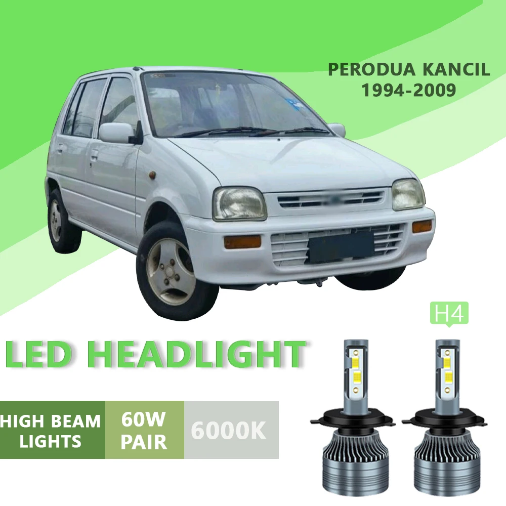 

2 шт. для Perodua Kancil 1994-2009 6000k H4, сверхъяркая фара ближнего/дальнего света, лампочка для фар, лампочка для фар, белого света