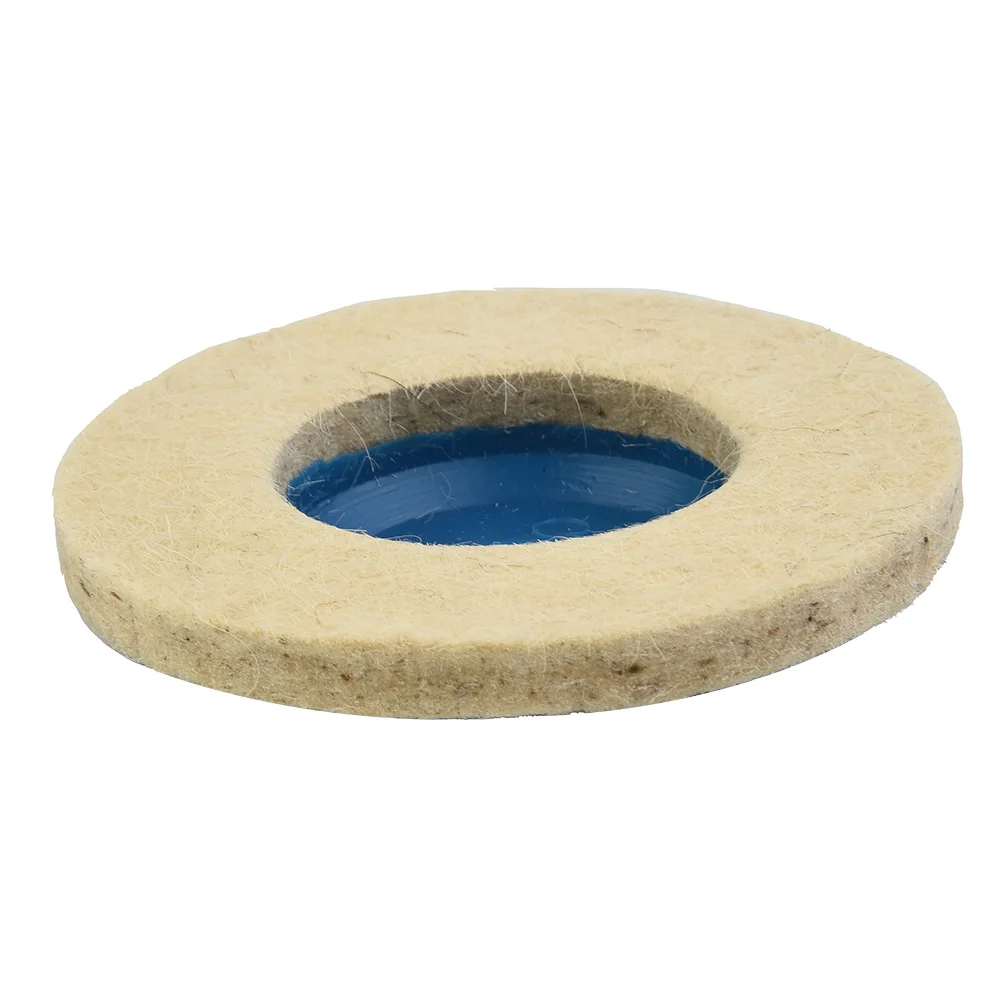 Blue+Beige Polishing Discs Polish Grinder Wheel Felt Pads 3x Grinding Tool Angle 3 pcs 100mm 4 Inch Wool Useful